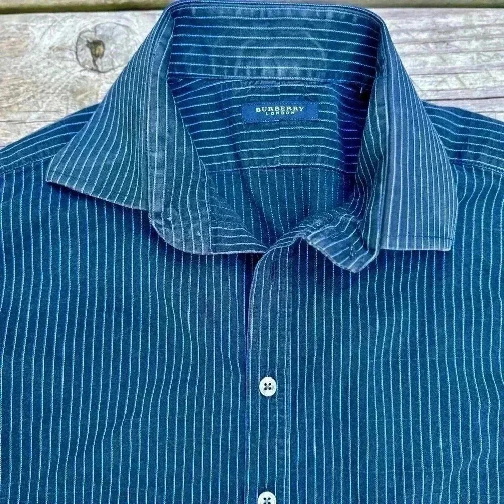 Burberry London Striped Long Sleeve Button Down - Picture 2 of 3